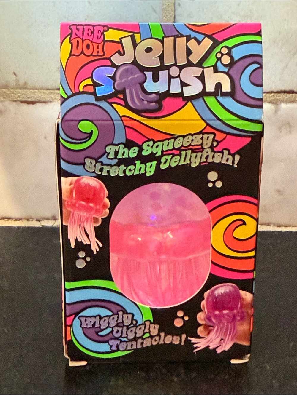 NeeDoh Jelly Squish PINK Super Solid Jellyfish AUTHENTIC - Picture 4 of 5